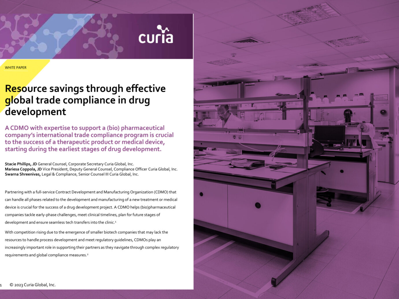 Resource savings through effective global trade compliance in drug development